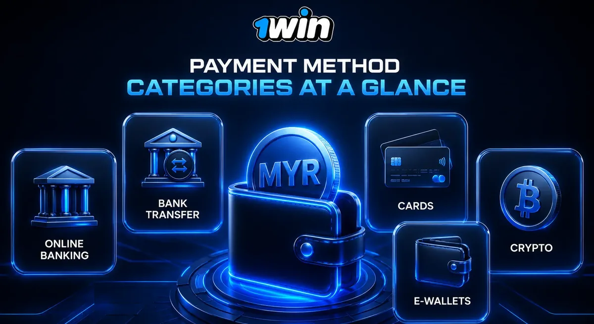 1win Malaysia payment method categories overview