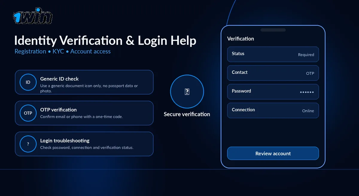 1win Malaysia KYC verification and registration login help
